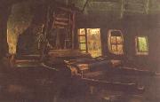 Vincent Van Gogh Weaver,Interior with Three Small Windows (nn04) oil painting